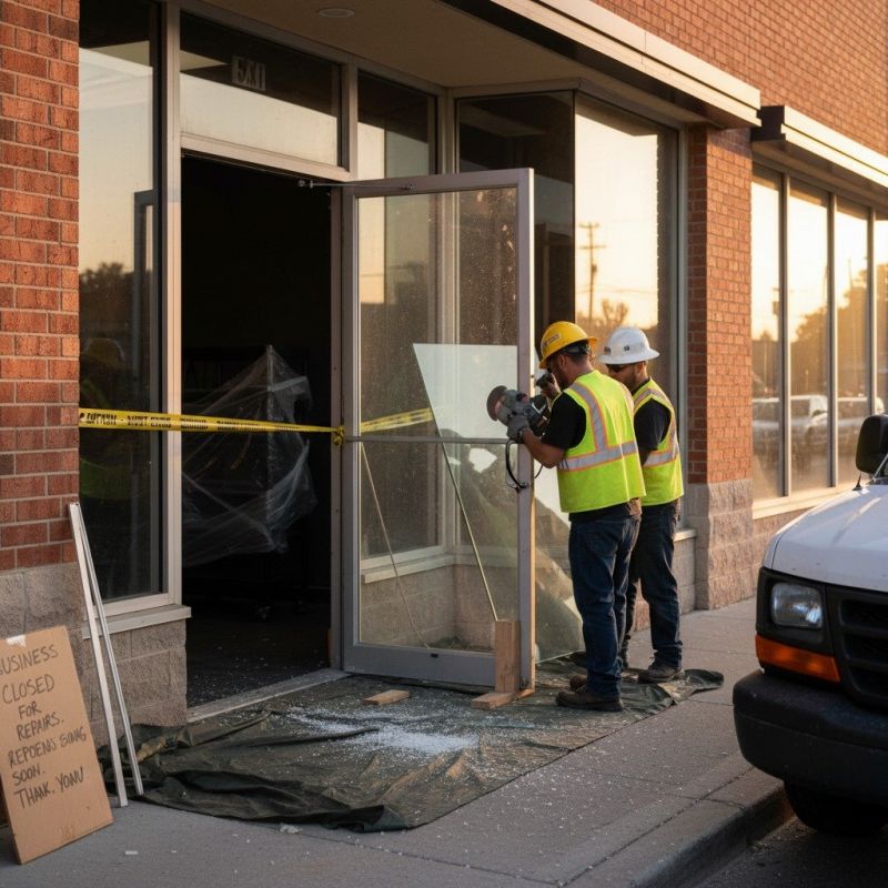 Commercial Door Repair detail